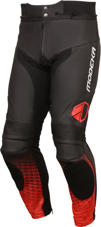 Modeka Motorradhose Yron Motorrad Lederhose Knieprotektoren enthalten von Modeka