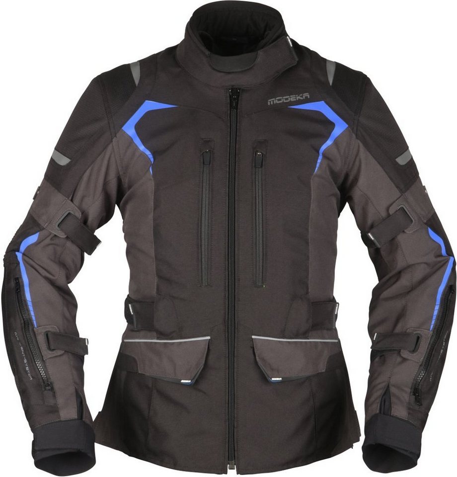 Modeka Motorradjacke Elaya Damen Motorrad Textiljacke (winddicht, mit Rückenprotektor) wasserdicht,herausnehmbare Membrane von Modeka
