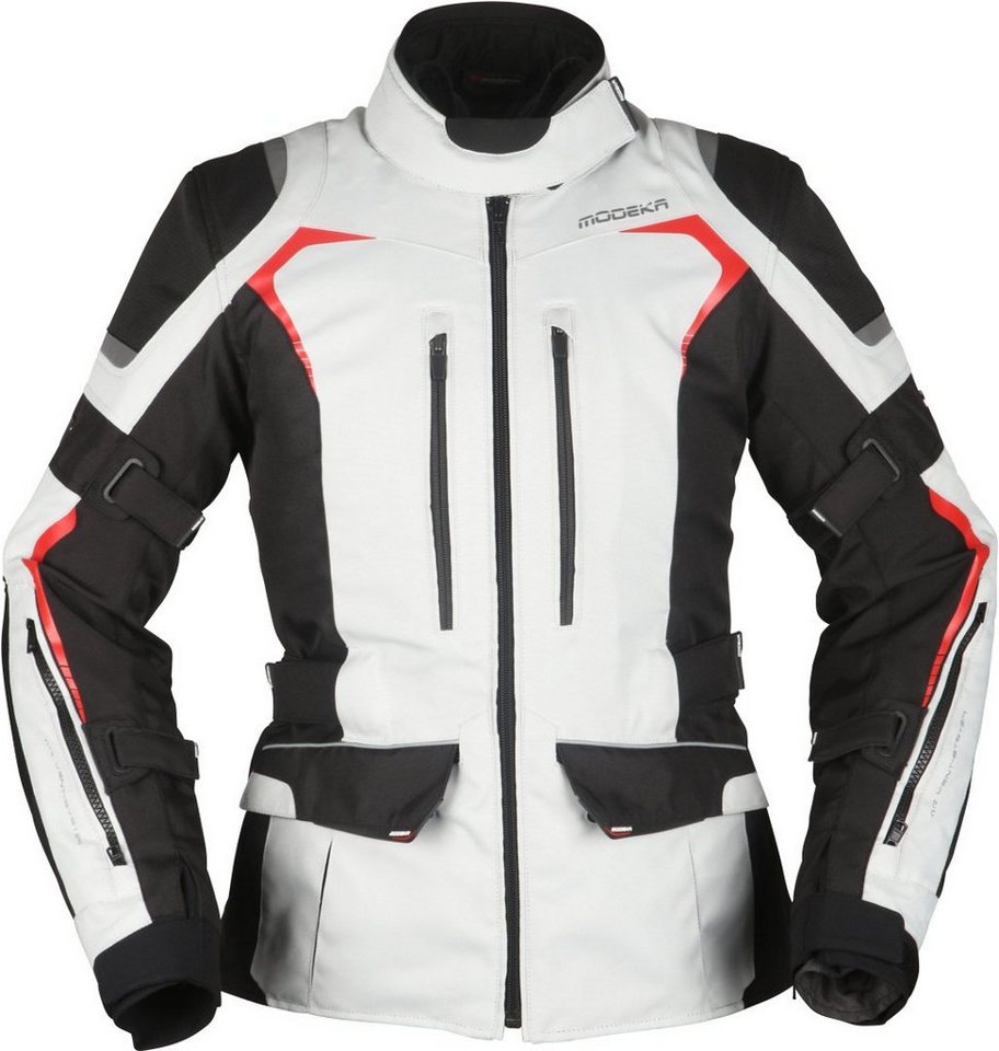 Modeka Motorradjacke Elaya Damen Motorrad Textiljacke (winddicht, mit Rückenprotektor) wasserdicht,herausnehmbare Membrane von Modeka