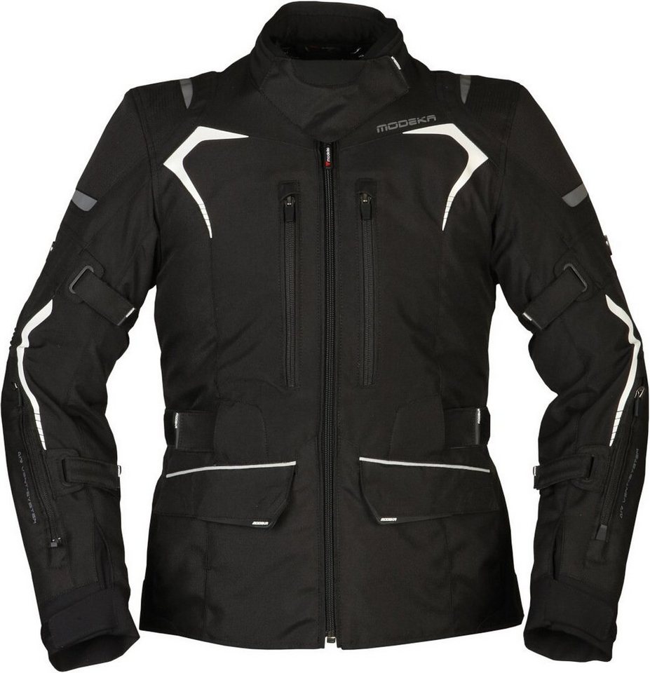 Modeka Motorradjacke Elaya Damen Motorrad Textiljacke (winddicht, mit Rückenprotektor) wasserdicht,herausnehmbare Membrane von Modeka