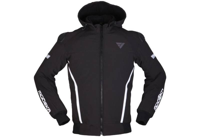 Modeka Motorradjacke Modeka Clarke Sport Softshelljacke schwarz / weiß atmungsaktiv von Modeka