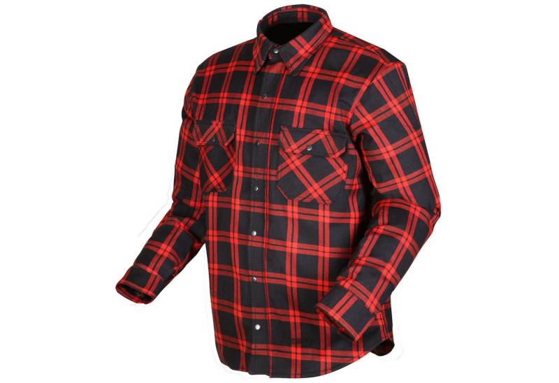 Modeka Motorradjacke Modeka Colden Motorradhemd schwarz / rot Herren von Modeka
