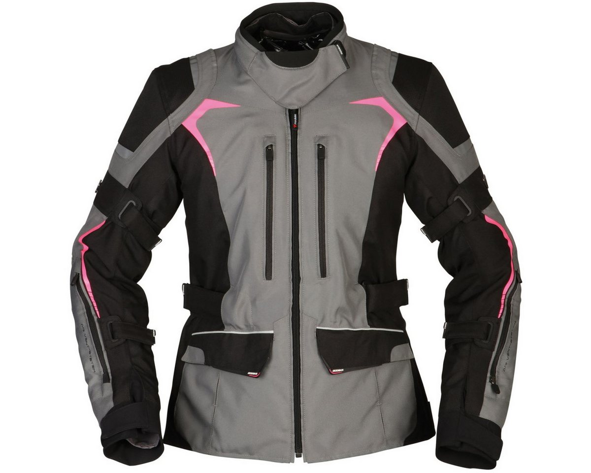 Modeka Motorradjacke Modeka Elaya Lady Textiljacke Damen grau / schwarz 46 von Modeka