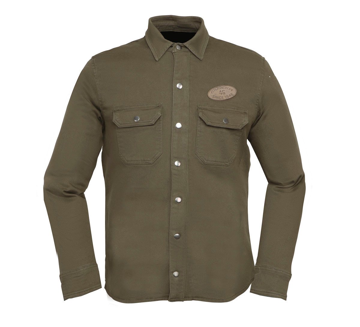 Modeka Motorradjacke Modeka Hemd Herren Overshirt Oliwer olive 5XL Motorradhemd Männer Herren Aramid verstärkt mit Protektoren von Modeka