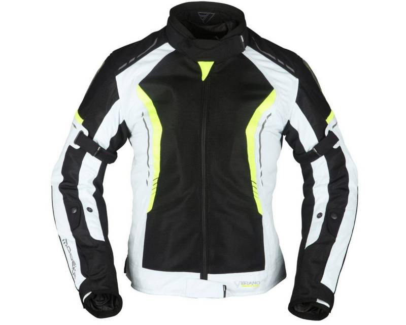Modeka Motorradjacke Modeka Khao Air Lady Textiljacke Damen schwarz / hellgrau / gelb von Modeka