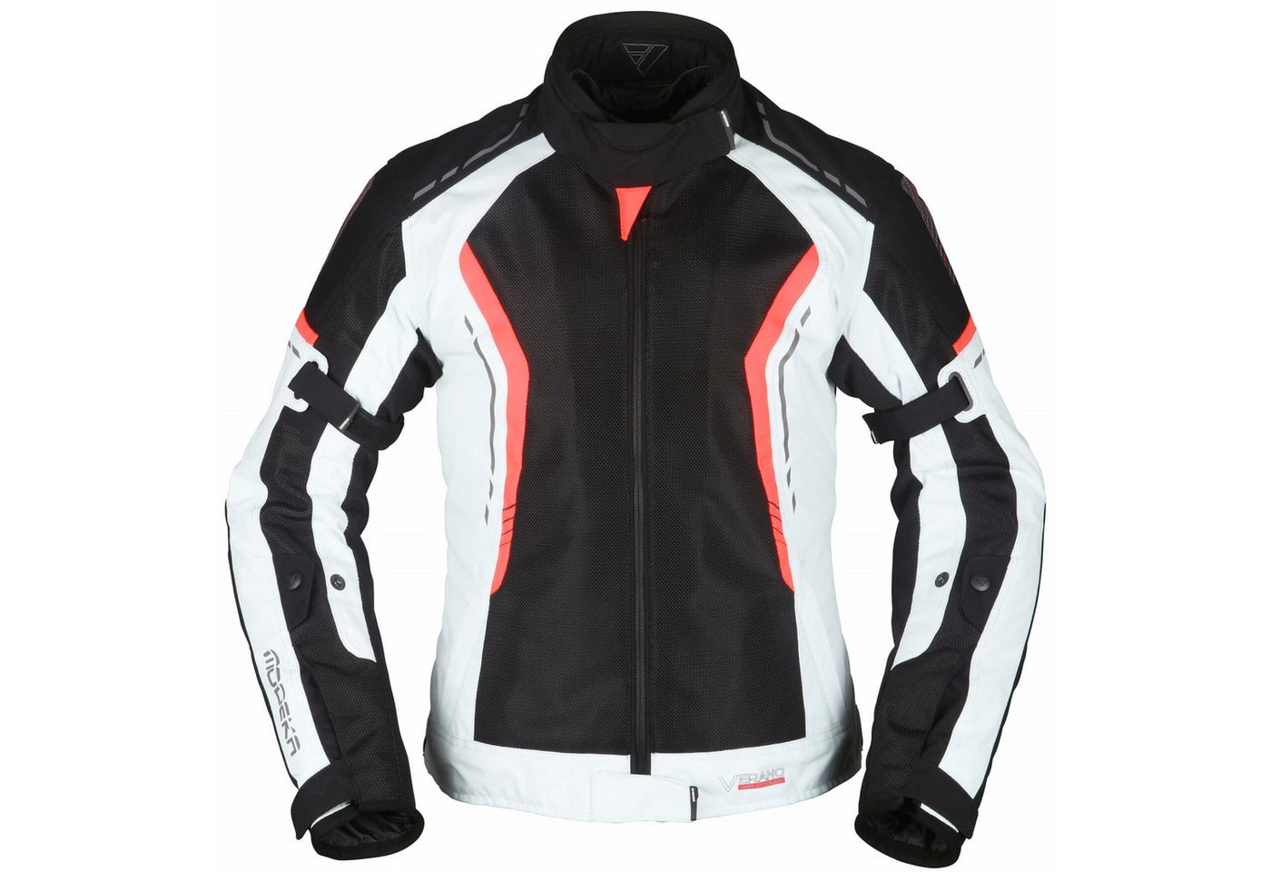 Modeka Motorradjacke Modeka Khao Air Lady Textiljacke Damen schwarz / hellgrau / rot von Modeka