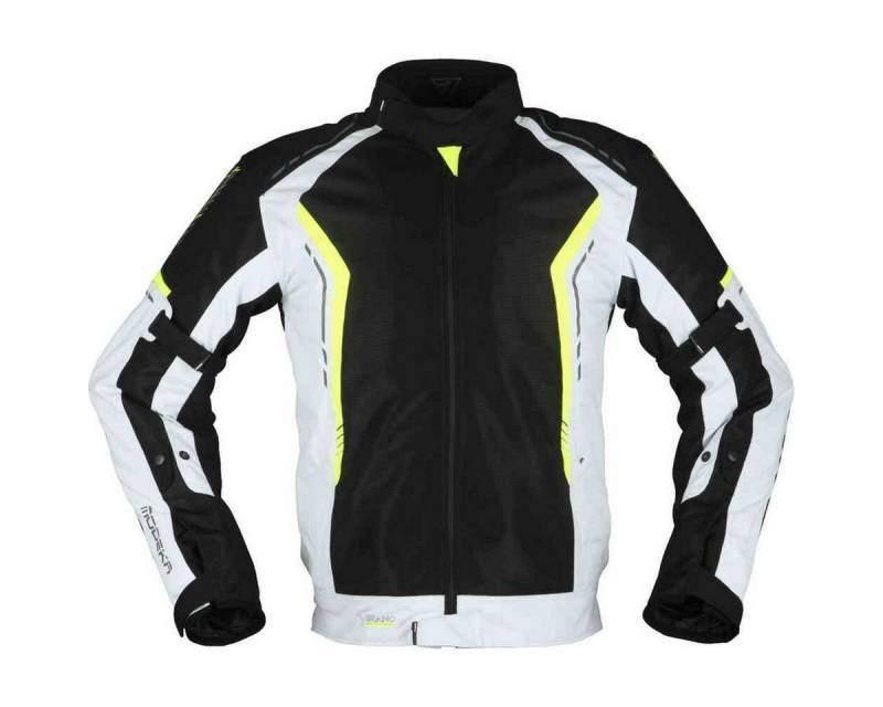 Modeka Motorradjacke Modeka Khao Air Textiljacke schwarz / hellgrau / gelb von Modeka