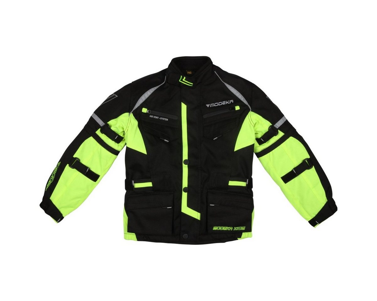 Modeka Motorradjacke Modeka Tourex II Textiljacke schwarz / gelb Kids 128 von Modeka