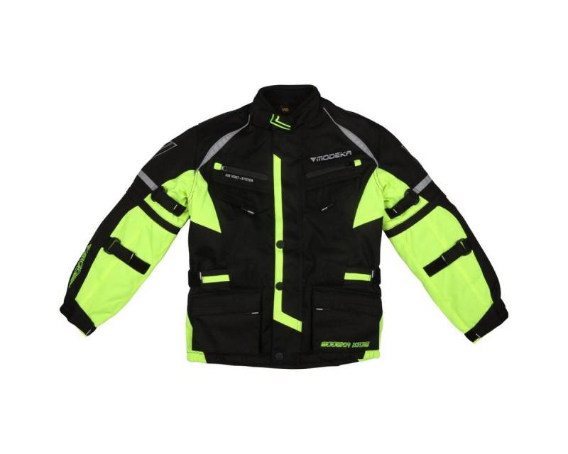 Modeka Motorradjacke Modeka Tourex II Textiljacke schwarz / gelb Kids 128 von Modeka