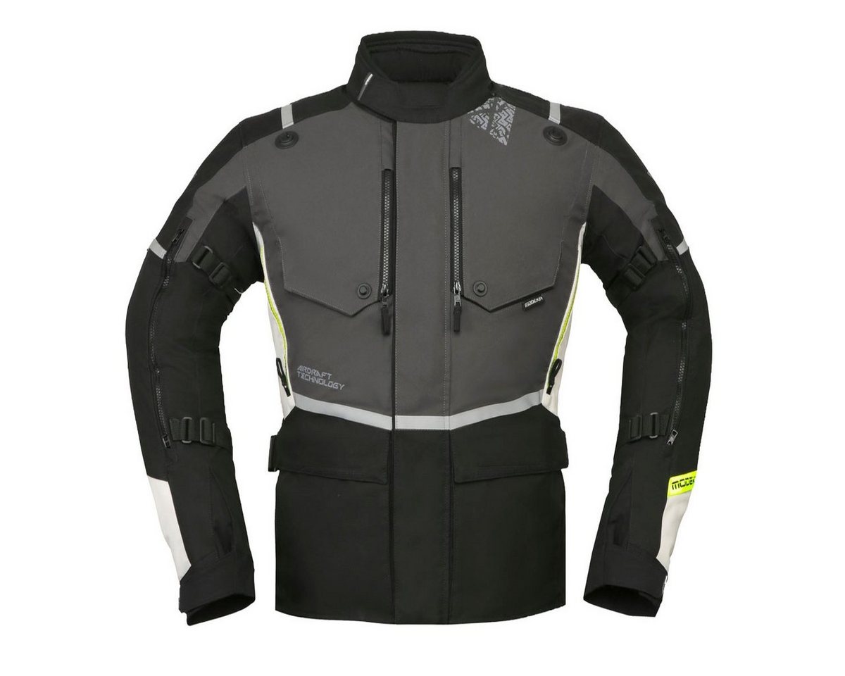 Modeka Motorradjacke Modeka Trohn Textiljacke dunkelgrau / hellgrau von Modeka
