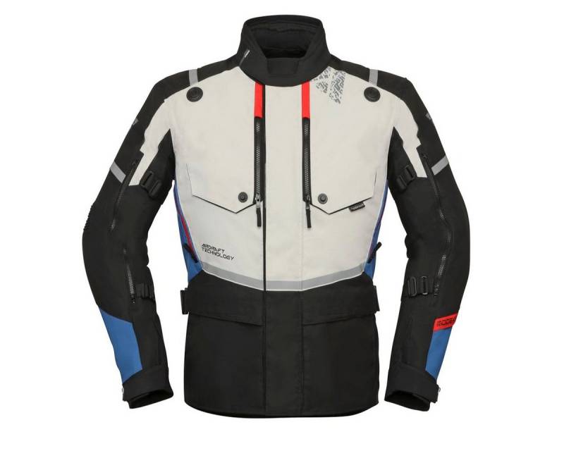 Modeka Motorradjacke Modeka Trohn Textiljacke hellgrau / blau von Modeka