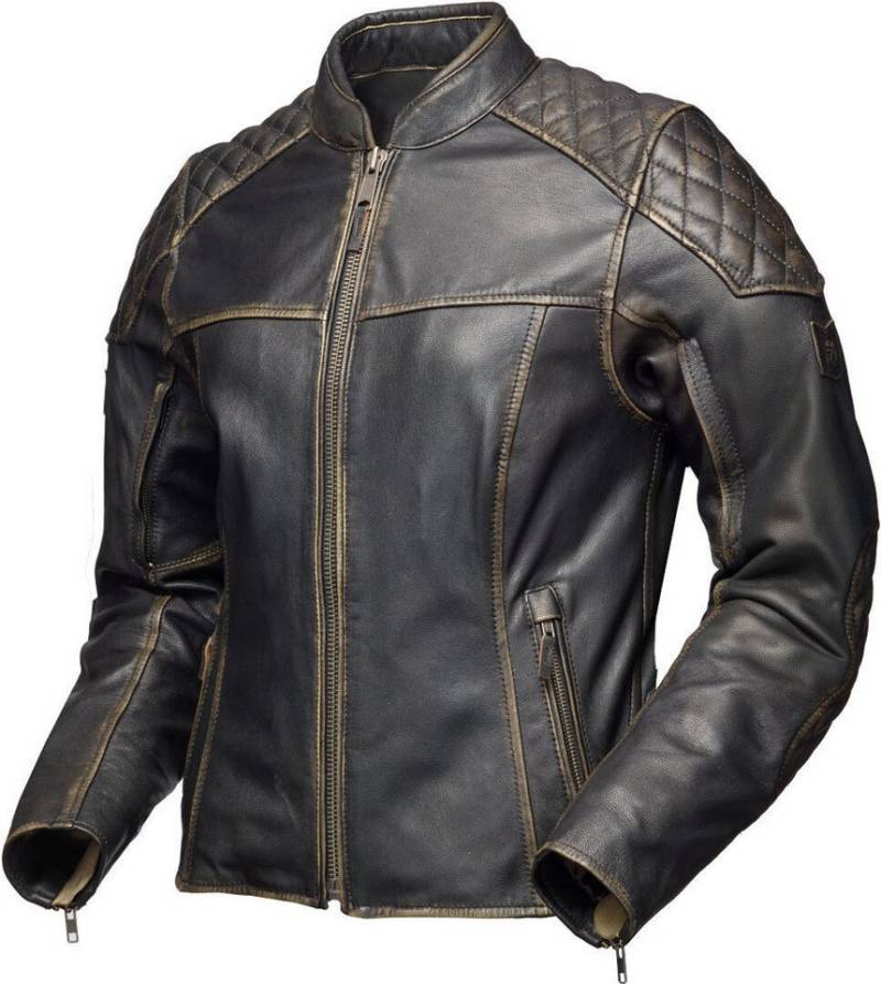 Modeka Motorradjacke Phinix Damen Motorrad Lederjacke protektoren weitenverstellbar von Modeka