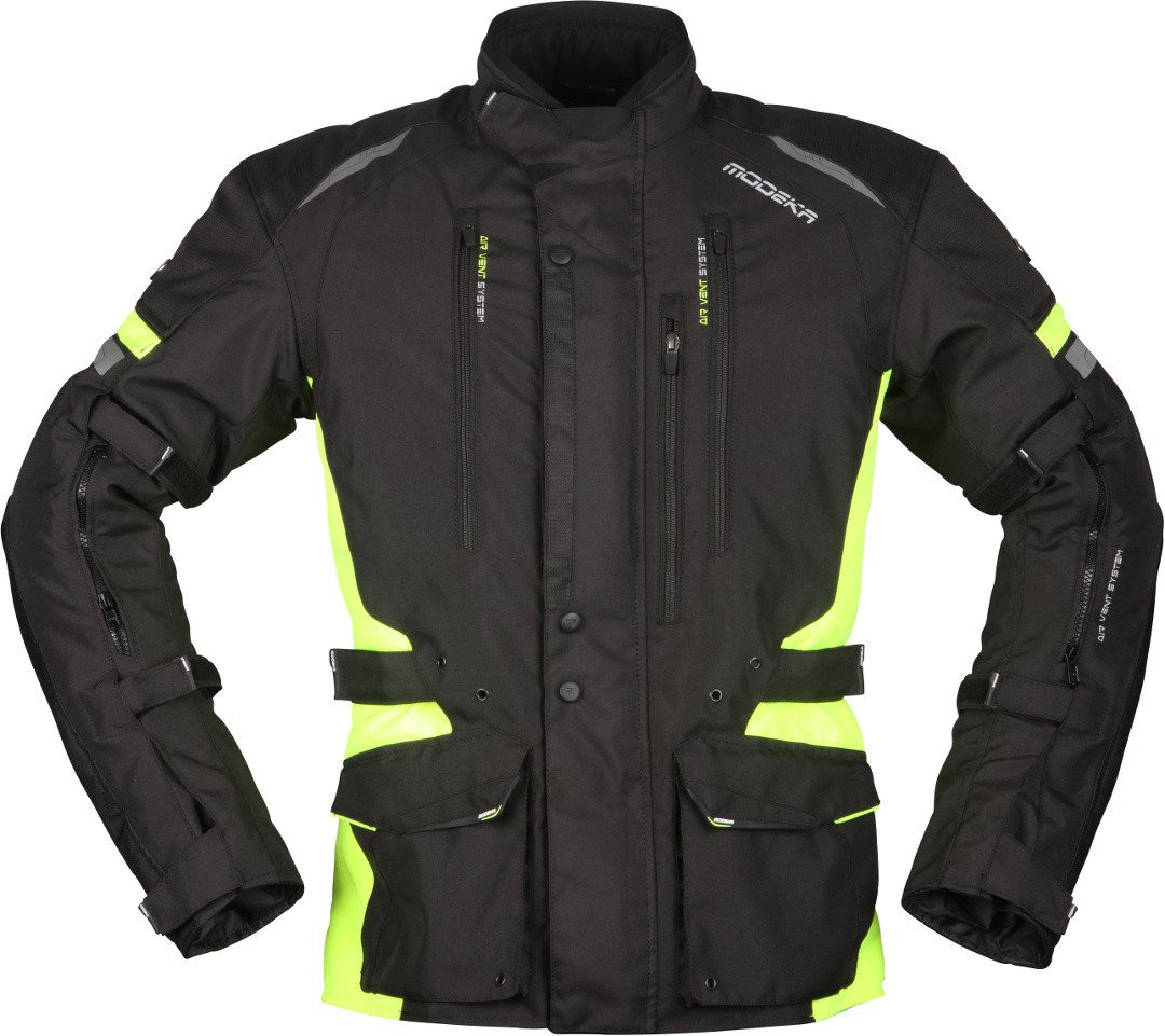Modeka Motorradjacke Striker II Motorrad Textiljacke (winddicht, mit Rückenprotektor) herausnehmbares Innenfutter,wasserdicht von Modeka