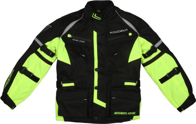 Modeka Motorradjacke Tourex II Kinder Motorrad Textiljacke (winddicht, mit Rückenprotektor) Rückenprotektor enthalten von Modeka