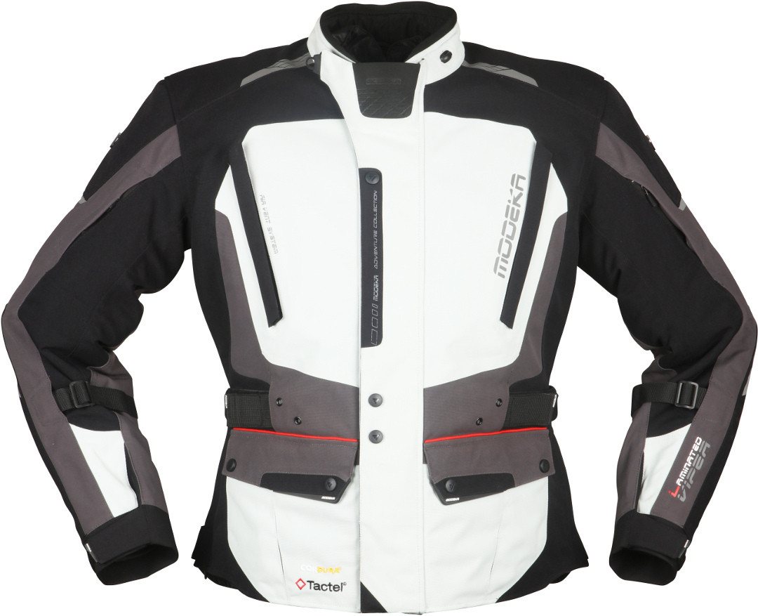 Modeka Motorradjacke Viper LT Motorrad Textiljacke (wasserdicht) Rückenprotektor enthalten,herausnehmbares Innenfutter,wasserdicht von Modeka