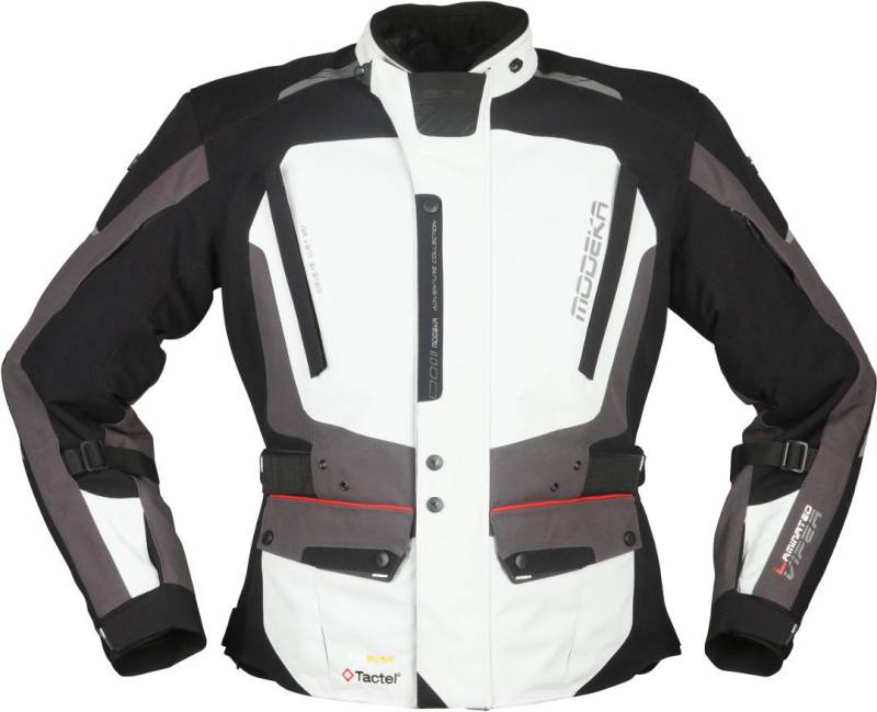 Modeka Motorradjacke Viper LT Motorrad Textiljacke (wasserdicht) Rückenprotektor enthalten,herausnehmbares Innenfutter,wasserdicht von Modeka