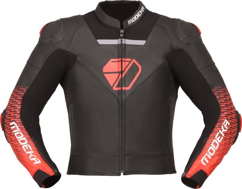 Modeka Motorradjacke Yron Motorrad Lederjacke Rückenprotektor enthalten,perforiert von Modeka