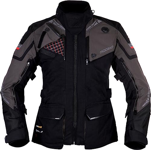 Modeka Panamericana 2 Damen Motorrad Textiljacke (Black/Dark Grey,38) von Modeka