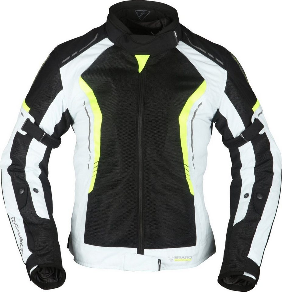 Modeka Motorradjacke Khao Air Damen Motorrad Textiljacke (winddicht, mit Rückenprotektor, wasserdicht) wasserdicht,herausnehmbare Membrane von Modeka
