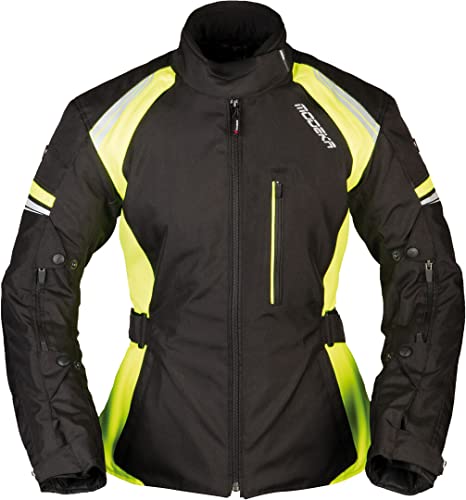 Modeka Violetta Damen Motorrad Textiljacke (Black/Neon,40) von Modeka