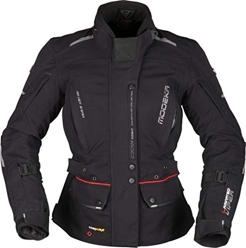 Modeka Viper LT Damen Motorrad Textiljacke Schwarz 44 von Modeka