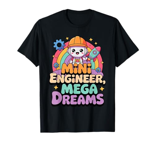 Mini Engineer, Mega Dreams Modell Rockets Kids T-Shirt Mini Engineer, Mega Dreams Modell Rockets Kids T-Shirt von Model Rockets Space STEM Rocketry