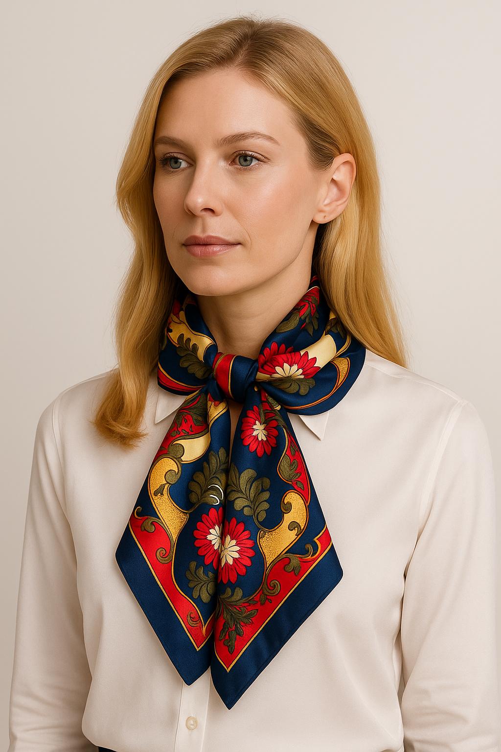 100% Seidenschal/Seidenschals Blumen Desgner Vintage Reiner Altes Geld Luxusgeschenk Für Ihren Geburtstag von Modelab