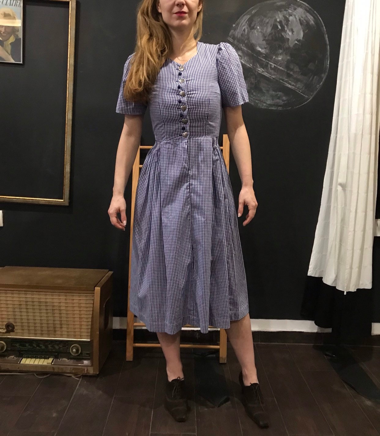 Dirndl Vichykaro Extra Klein Kariert Dirndlkleid 60Er 70Er Jahre Dirndl Vichykaro Extra Klein Kariert Dirndlkleid 60Er 70Er Jahre von Modelab