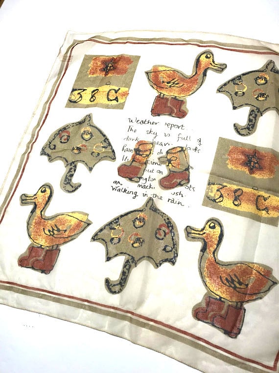 Minischal/Fitchu Enten Vintage-Schal Entenschal Minischal/Fitchu Enten Vintage-Schal Entenschal von Modelab