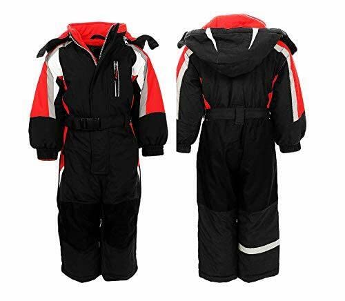 Moderei Auswahl an Schneeanzug | Schneeoverall Skianzug | Skioverall Snowboard Unisex | Jungen | Mädchen | Herren | Damen Schneeanzug Hauptfarbe-Schwarz, 122 von Moderei