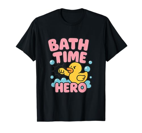 Bath Time Hero Gummiente Bubble Buchstabe Lustiges Kinder-Design T-Shirt von Modern Aesthetic Design Studio