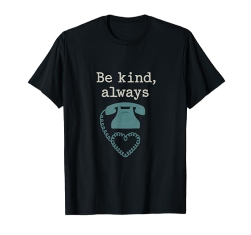 Be Kind Always Schreibmaschine Herz Kabel Grafik T-Shirt Be Kind Always Schreibmaschine Herz Kabel Grafik T-Shirt von Modern Aesthetic Design Studio