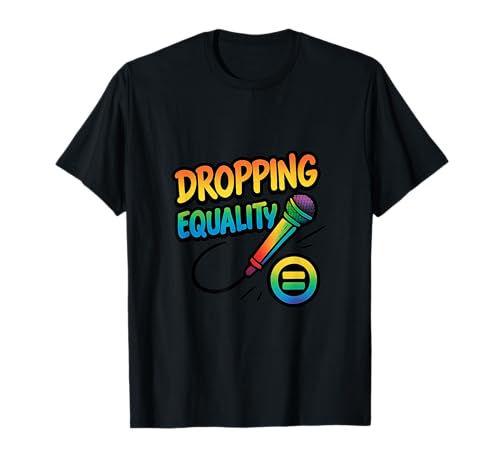 Dropping Mic Rainbow Equality Feministische Girl-Power-Grafik T-Shirt von Modern Aesthetic Design Studio
