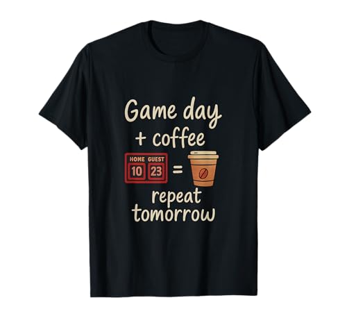 Game Day Coffee Repeat Sports, Neuheit für Mama und Papa T-Shirt Game Day Coffee Repeat Sports, Neuheit für Mama und Papa T-Shirt von Modern Aesthetic Design Studio