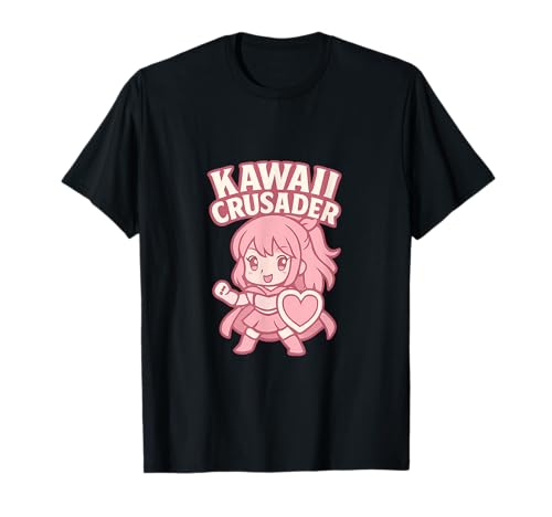 Kawaii Crusader Anime Chibi Hero Girl Grafik T-Shirt Kawaii Crusader Anime Chibi Hero Girl Grafik T-Shirt von Modern Aesthetic Design Studio
