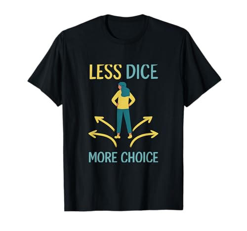 Less Dice Feminist Girl Power Design, Neonblaugrün/Gelb T-Shirt von Modern Aesthetic Design Studio