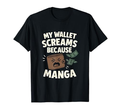 My Wallet Screams Because Manga Money Grafik T-Shirt von Modern Aesthetic Design Studio