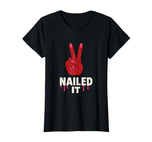 Nailed It Feminist Girl Power Victory Grafikdruck T-Shirt Nailed It Feminist Girl Power Victory Grafikdruck T-Shirt von Modern Aesthetic Design Studio