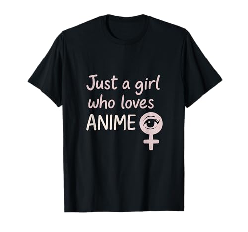 Nur ein Mädchen, das Anime-Design liebt, lässiges rosafarbenes Design T-Shirt von Modern Aesthetic Design Studio