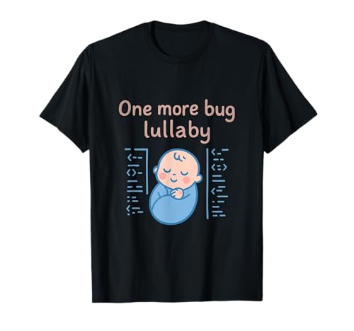 One More Bug Wiegenlied-Codierung Baby Pastelldruck für Coder T-Shirt von Modern Aesthetic Design Studio
