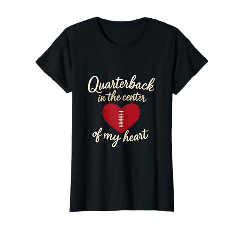 Quarterback Herz Fußball Mama Papa Fan Neuheit Design T-Shirt Quarterback Herz Fußball Mama Papa Fan Neuheit Design T-Shirt von Modern Aesthetic Design Studio