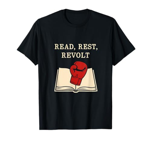 Read Rest Revolt Girl Power Book & Boxhandschuh T-Shirt von Modern Aesthetic Design Studio