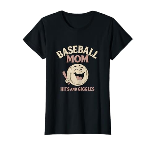 Rosafarbener Vintage-Baseball-Mama schlägt und kichert Elternhumor T-Shirt Rosafarbener Vintage-Baseball-Mama schlägt und kichert Elternhumor T-Shirt von Modern Aesthetic Design Studio