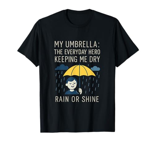 Umbrella Hero Rain Grafikdesign für regnerisches Wetter T-Shirt Umbrella Hero Rain Grafikdesign für regnerisches Wetter T-Shirt von Modern Aesthetic Design Studio