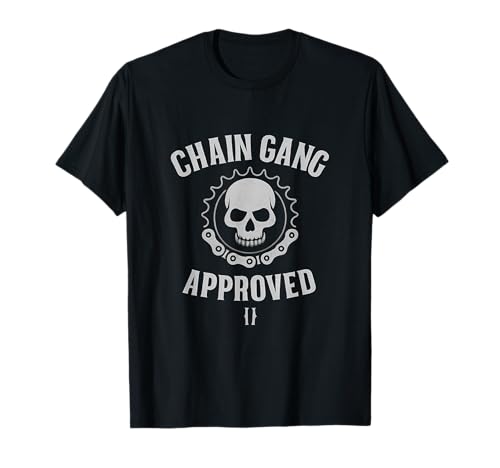 Von Chain Gang zugelassener Skull Biker-Patch mit Grafikdesign T-Shirt Von Chain Gang zugelassener Skull Biker-Patch mit Grafikdesign T-Shirt von Modern Aesthetic Design Studio