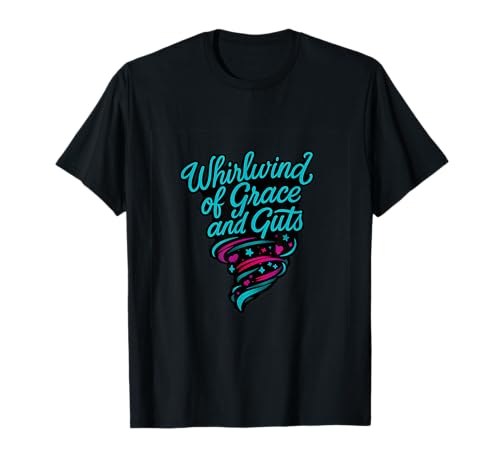 Whirlwind of Grace and Guts Girl Power Spiral-Design T-Shirt Whirlwind of Grace and Guts Girl Power Spiral-Design T-Shirt von Modern Aesthetic Design Studio