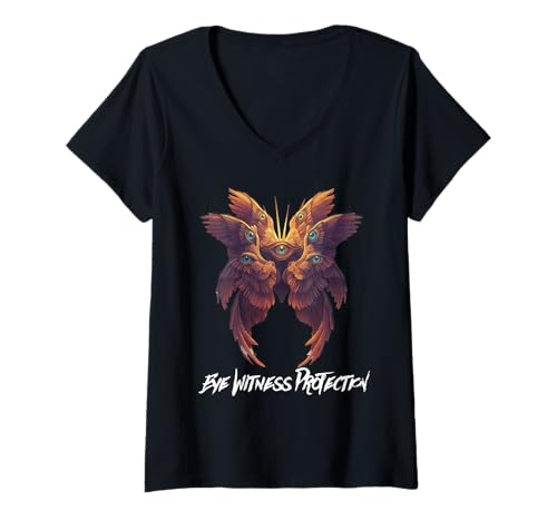 Damen Biblisch korrekte Engel Seraphim Erzengelbibel Katholisch T-Shirt mit V-Ausschnitt von Modern Day Catholic Designs