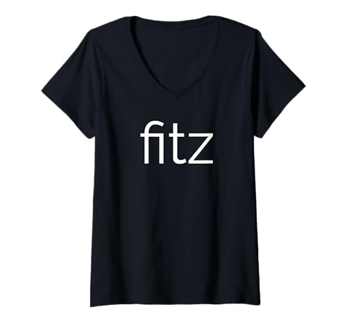 Damen Lower Case Fitz T-Shirt mit V-Ausschnitt Damen Lower Case Fitz T-Shirt mit V-Ausschnitt von Modern Font Fitz
