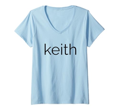 Damen Lower Case Keith T-Shirt mit V-Ausschnitt Damen Lower Case Keith T-Shirt mit V-Ausschnitt von Modern Font Keith