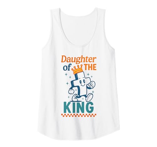 Damen Königstochter, Krone, christlicher Glaube, Damen, Retro Tank Top von Modern Subtle Christian Faith Shirts
